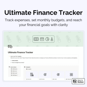 Ultimate Finance Tracker Notion Template