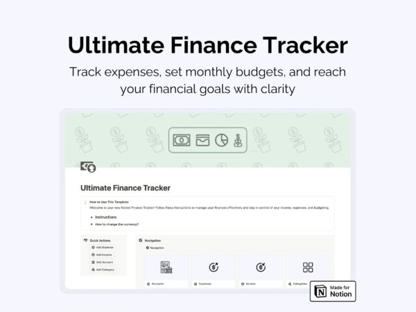 Ultimate Finance Tracker Notion Template