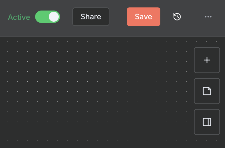 n8n workflow save button