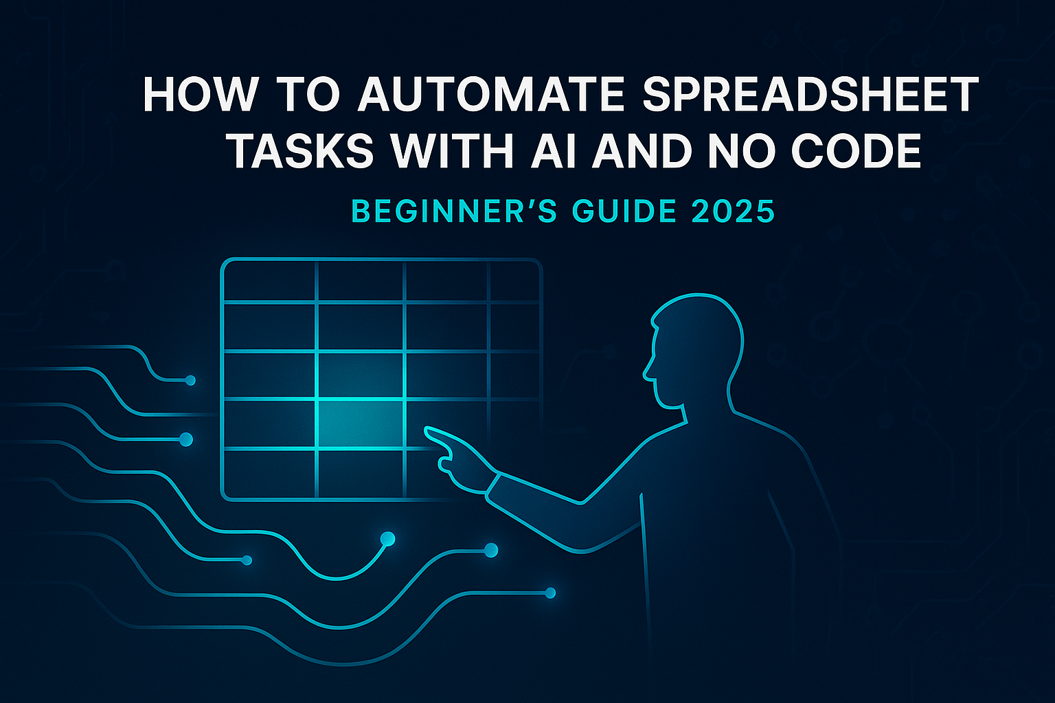 Person automating spreadsheet tasks with AI and no code tools